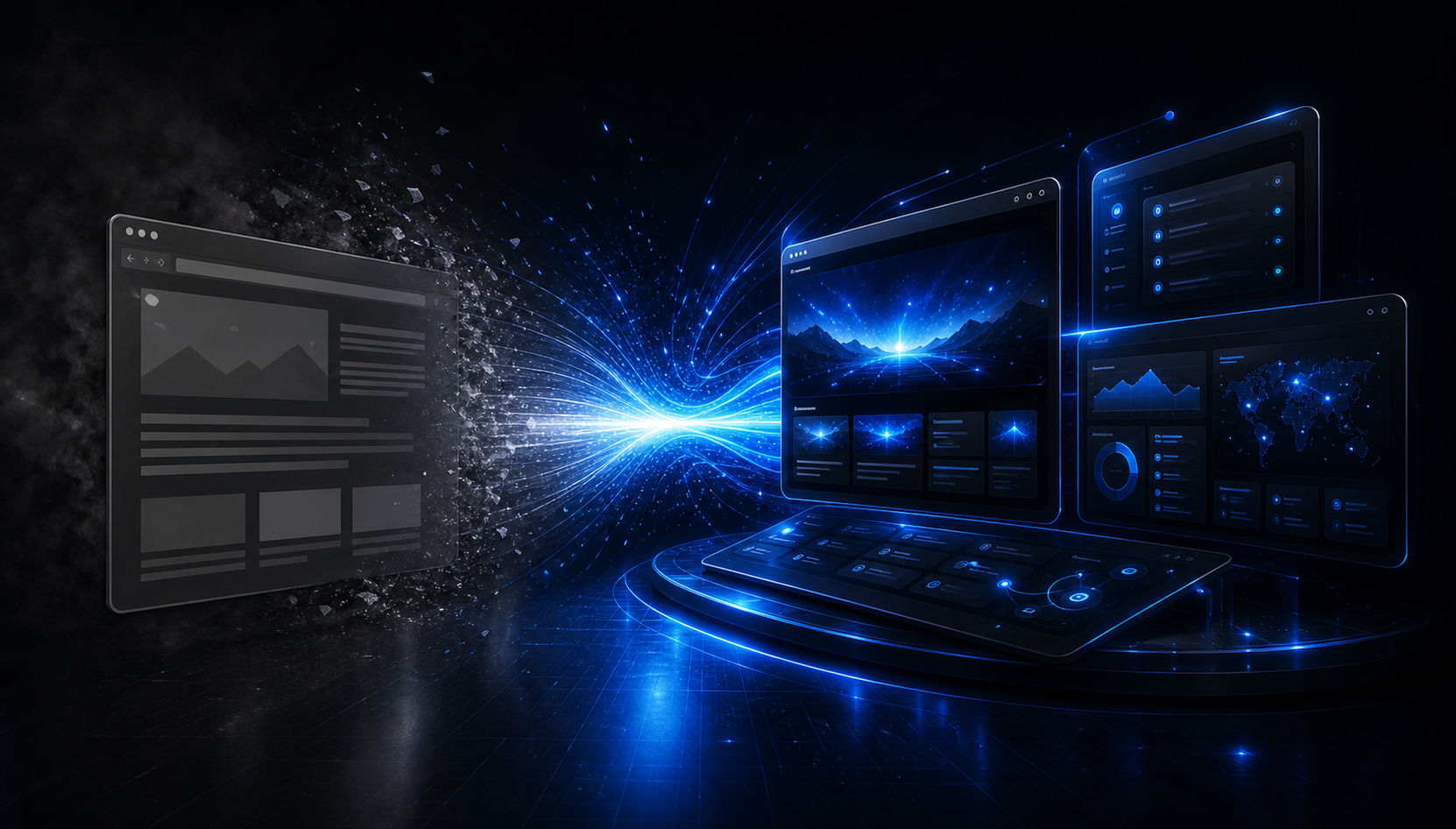 Legacy website transforming into a modern business web app